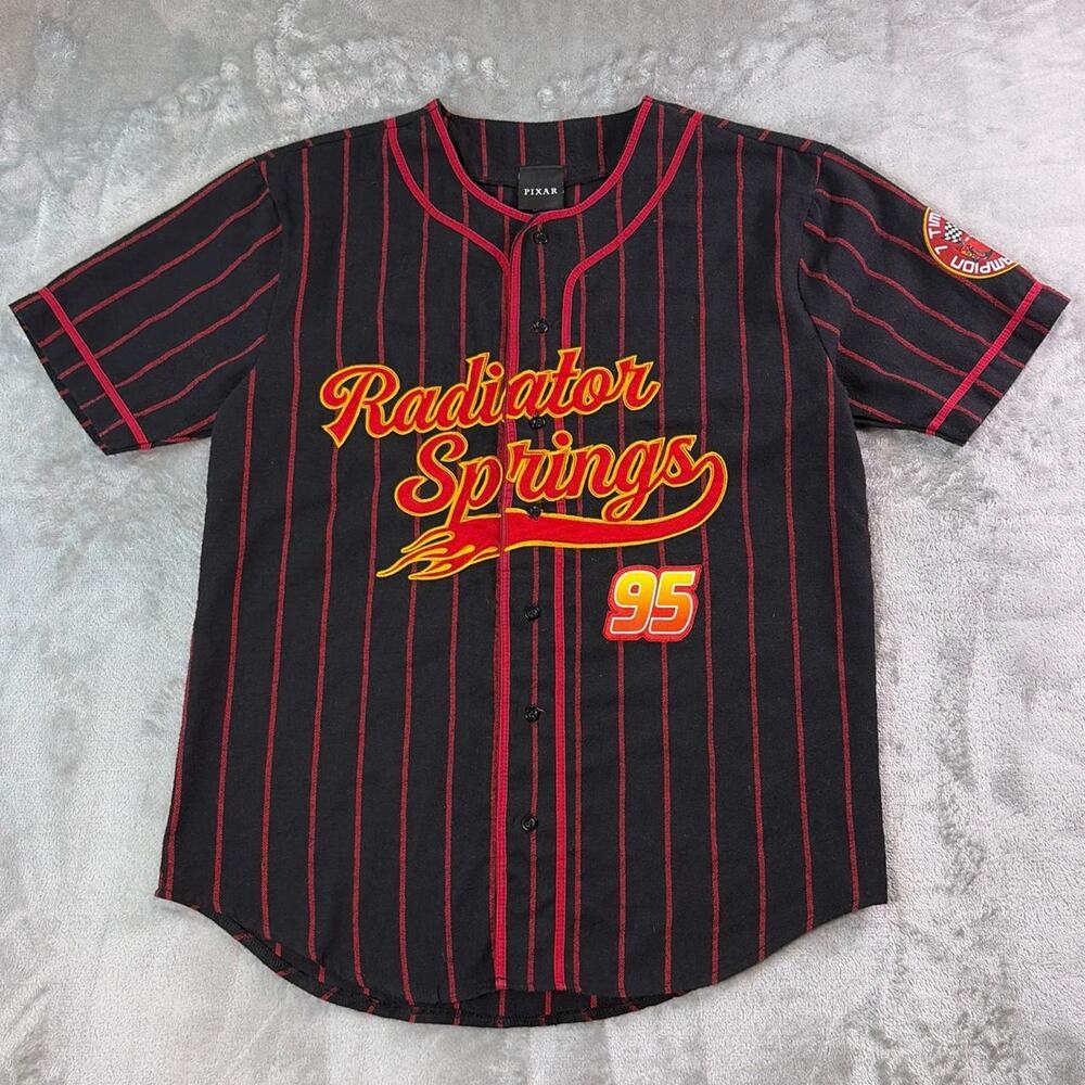 Disney Pixar Cars Lightning McQueen Radiator Springs 95 Baseball Jersey Size SM